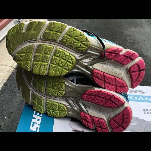 ASICS gel kayano 19 Women's Blue/Black Running Sneakers Size 7.5 - Picture 11 of 12